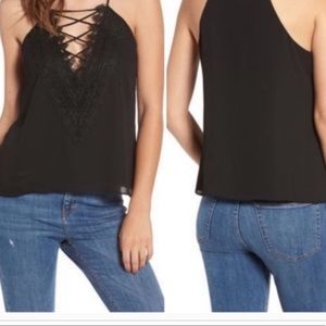 WAYF black spaghetti strap tank top. Low cut. Purchased at Nordstrom. Size XS.